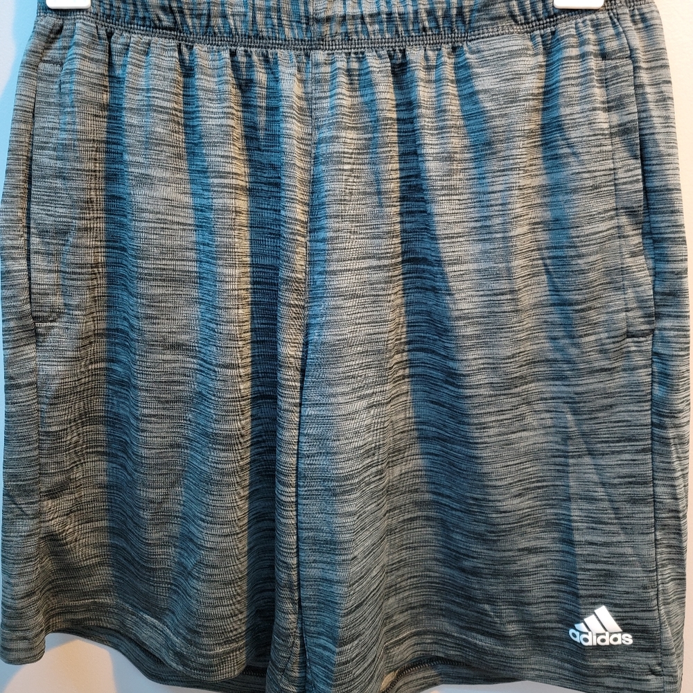 Mens large adidas gray sports shorts